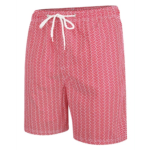 Bigdude Pattern Printed Swim Shorts Pepper Red